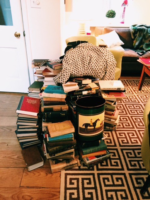 newyorkexplorer:  We sold our townhouse and are packing up 16 years worth of books… what you see here is only about ¼ of them. 