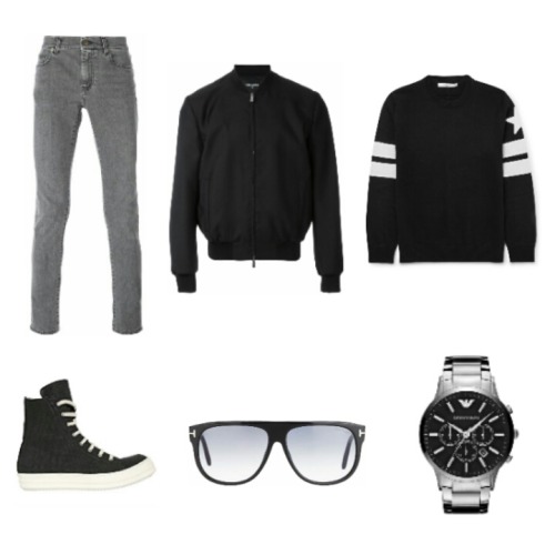 Shirt: Givenchy Pants: Saint Laurent Paris Shoes: Rick Owens Jacket: DSQUARED2 Watch: Armani Sunglas