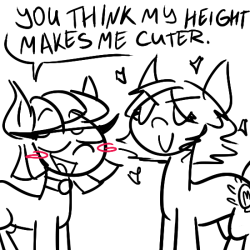 quarium-arts:  arosu-sama:  I found out today than I’m higher than Dainty. I’ve been told to post that :V Guess what height are we? :P  You can’t deny it, Hun~  x3