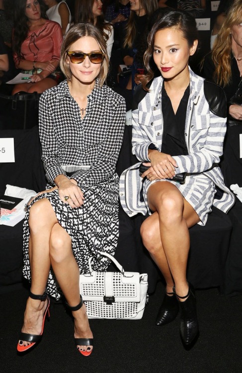 fiftyshadesofsiena:  naimabarcelona:  Olivia Palermo and Jamie Chung at Rebecca Minkoff fashion show Spring 2014  jamie chung is 30 years old  wtf she looks like she’s 18