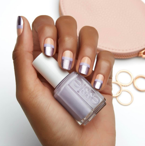 nothing else metals when you&rsquo;re rocking this chic metallic essie nail art design