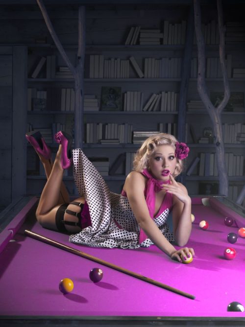 Imagine having to order a pink pool table just for one photoshoot. Imagine it being worth it._______
