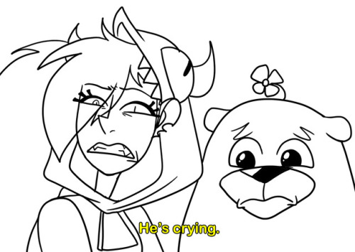 askdrflugthemadscientist:  you saw nothing… (literally crying and laughing as I draw this)original from: quirky guys and gals