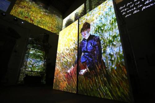 vanghoe:  thevoicegrowslouder:asylum-art:  ‘Van Gogh Alive’ Multimedia Exhibition Opens In Tel Aviv‘Van Gogh Alive’ Multimedia Exhibition Opens In Tel Aviv  (ISRAEL OUT) Israelis visit a multimedia art exhibition entitled “Van  Gogh Alive”