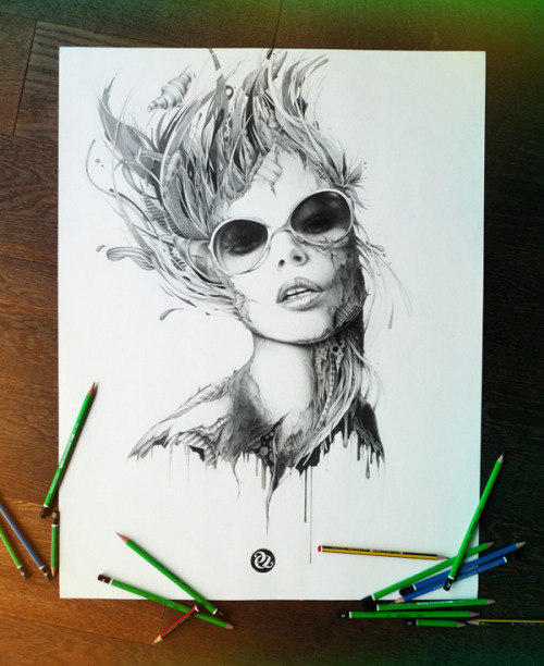 artforadults:  Edena #2 by Pierre Yves Riveau aka pez artwork