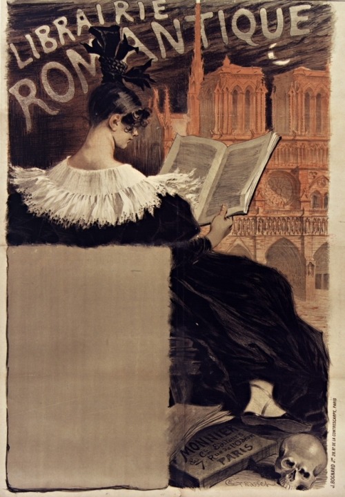 Librairie Romantique (1887). Eugène Grasset (French, 1841-1917). Poster.The publisher Ed. Monnier &a