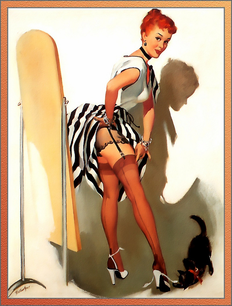 vintage-pinup-girls:Vintage pinup girl by Joyce Ballantyne.