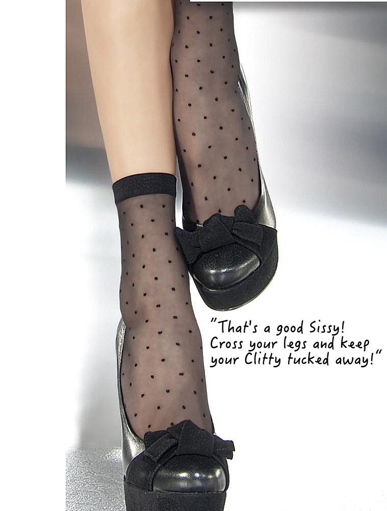 colleengirlclitty:  Sissies love to wear frilly, lacy ankle socks!  Do you have