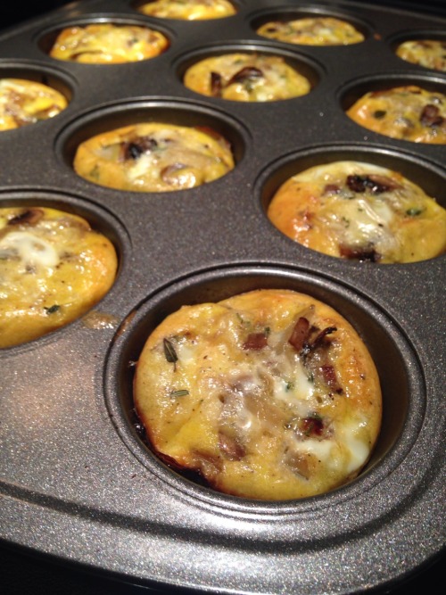 XXX Sausage, mushroom, and thyme egg muffins. photo