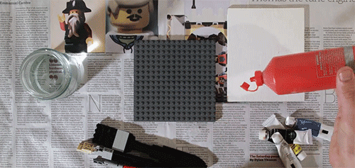 A Piet Mondrian Painted with Stop-Motion Lego by Jon Rolph