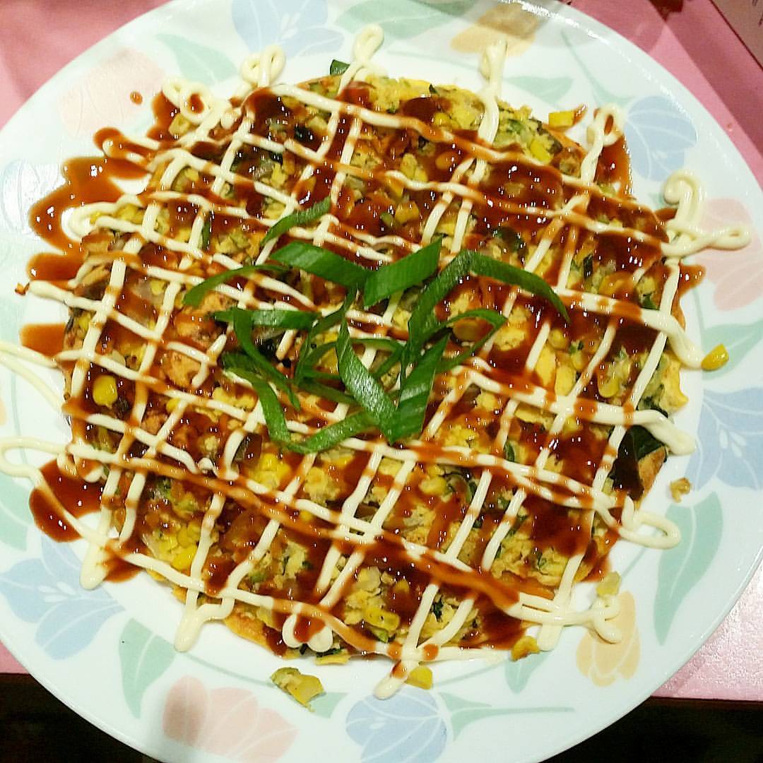 First ever attempt at Okonomiyaki! @lukewarmmess_ how did I do? 😛 #food #foodie