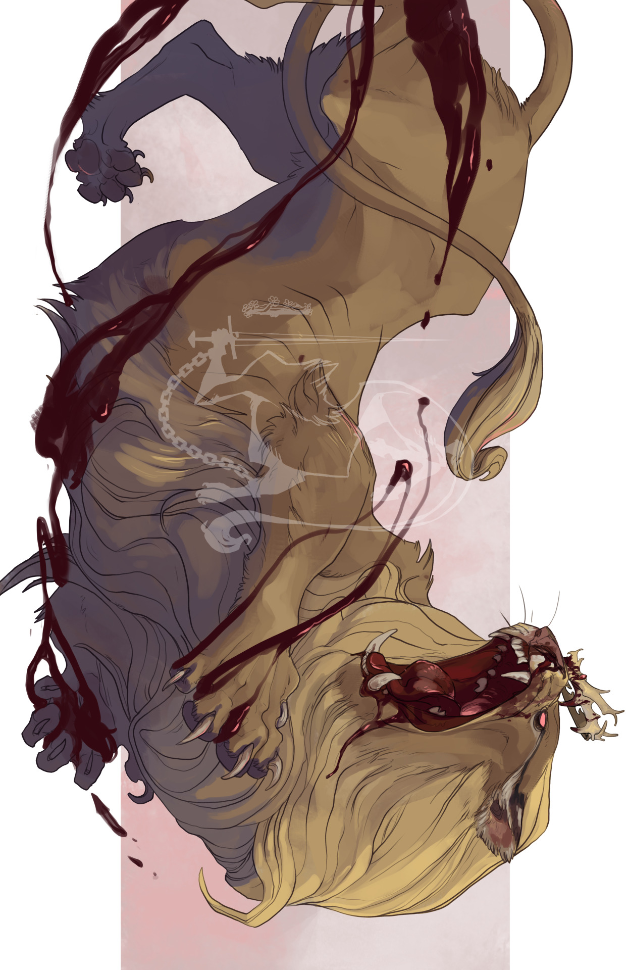 pythosart:  Lannister lion for AZ prints This isn’t completely finished but you