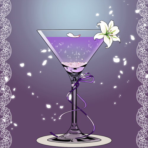 Illya Skawi: Adrift in the Violet WindA mocktail containing both fruity and floral notes that leaves