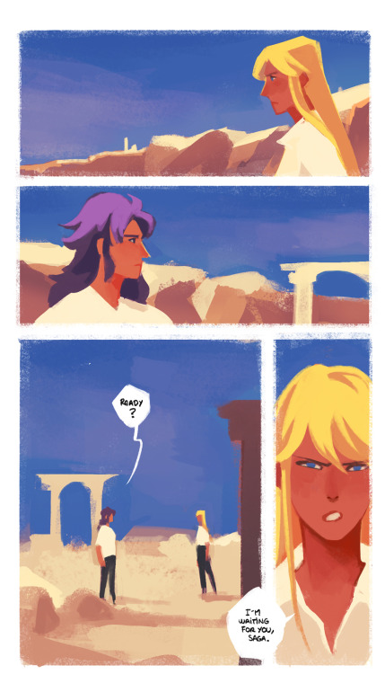 I wanted to do a color comic but I was too lazy to go through the sketch and the line…so I we