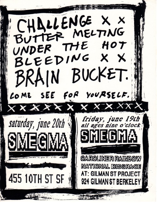 flyers, 8 1/2 x 11 in., san francisco, ca, circa 80s.