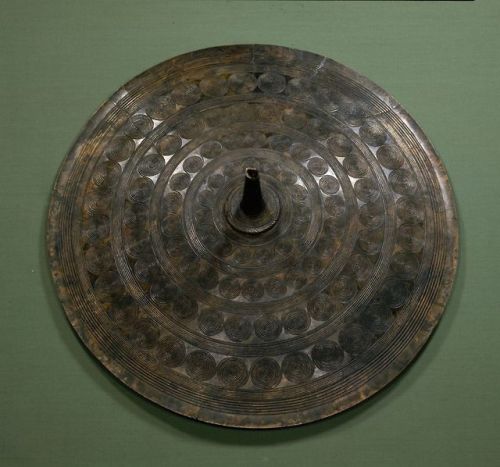 historyarchaeologyartefacts:The Early Bronze Age Belt Plate from Langstrup, Denmark, ca. 1400 BC. Fo