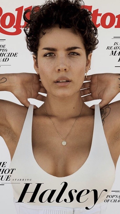#halsey #halsey Lookscreen #shorthair #white #halsey Wallpaper #wallpaper #rollingstone #curly Hair #halsey