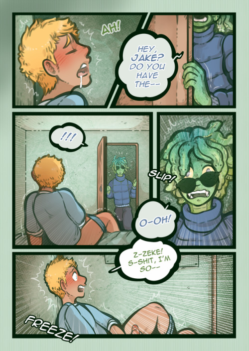 dcsart: A recent Medusa   petrification themed comic I made for Ethereal-Hypno! Always a ton of fun to make a comic commission for someone, and always a lot of fun to explore themes I haven’t before. (Also, I think Zeke is very cute!) Like this comic?