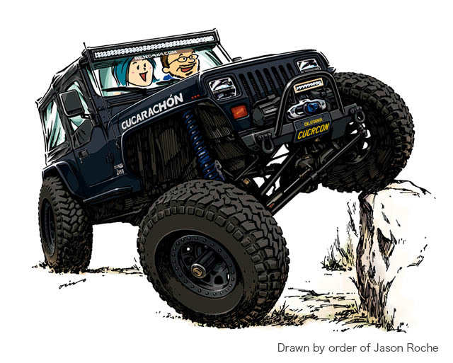 ozizo art show — CRAZY CAR ART ”JEEP WRANGLER YJ” Drawn by order of...