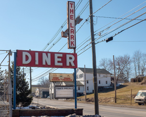 The Lark Diner; Larksville, Pennsylvania Built in 1950 by the Mountain View Diner Company of Singac,