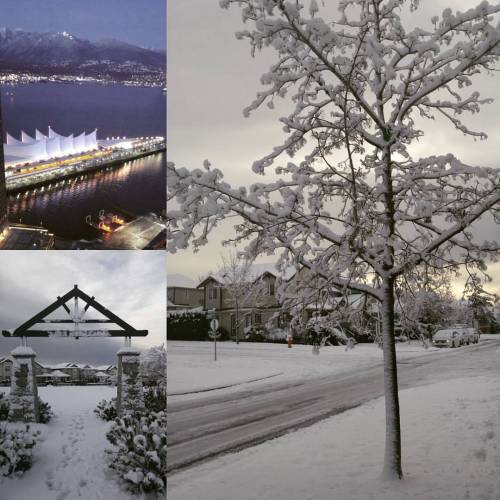 New Year’s day in Vancouver Canada. . . . . . #newyears #snow #canada #vancouver #city #expo #