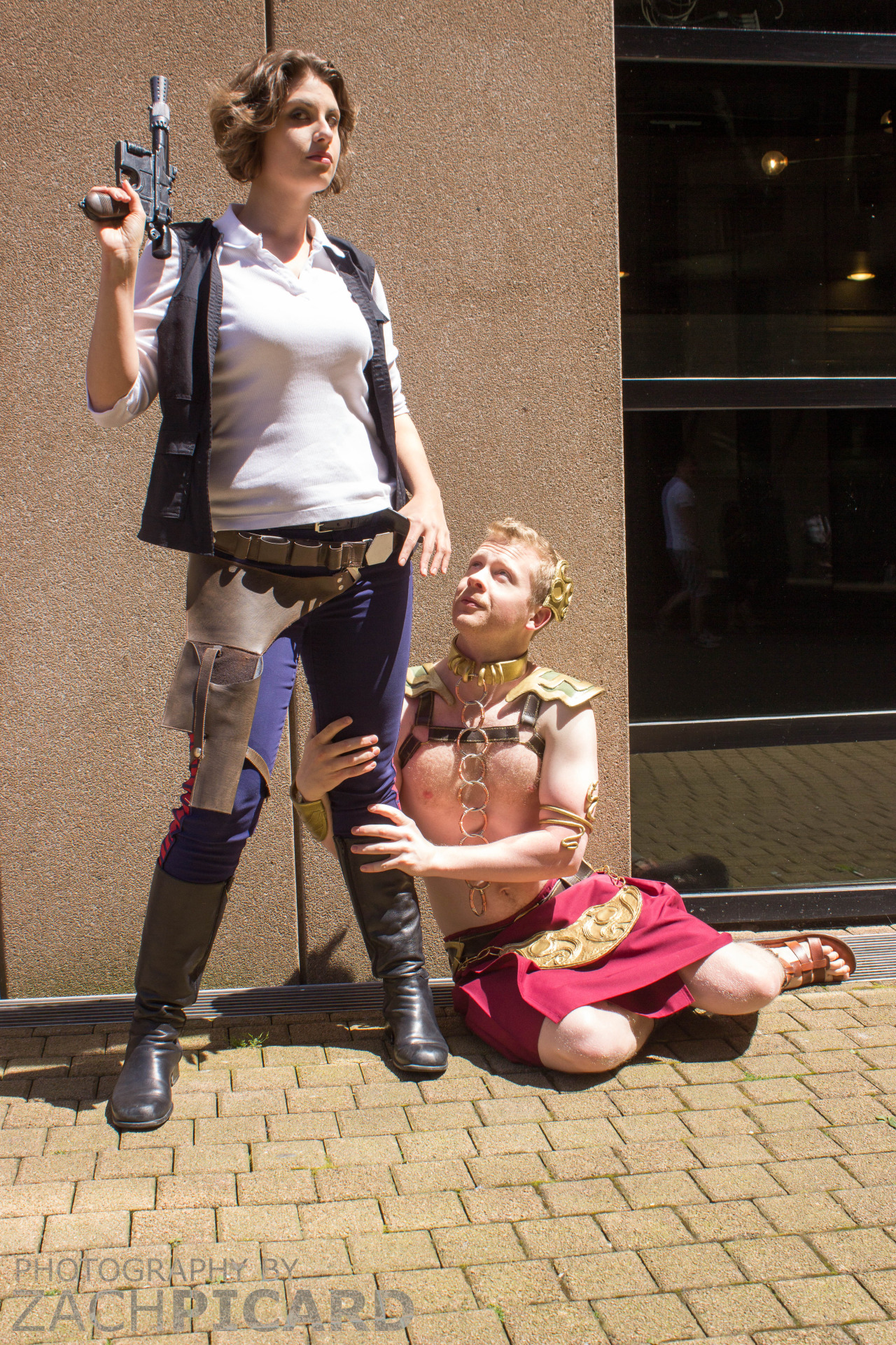 cccakery: Lady Han Solo and Slave Prince Leia Photo shoot  Cosplayers: C&amp;C