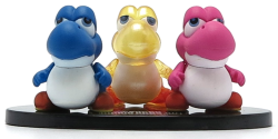 suppermariobroth:  New Super Mario Bros. U Baby Yoshi figurines.