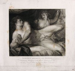 Samson breaking his bands. 1799. engraving