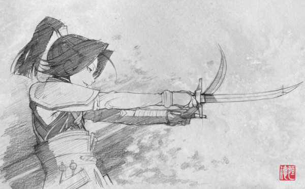 leseanthomas:  Sword of The Stranger sketches by  Saito Tsunenori and superbly