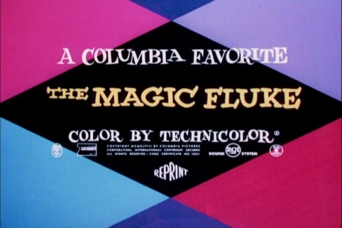 talesfromweirdland:Images from the 1949 UPA cartoon, The Magic Fluke. Clever and effective staging, 