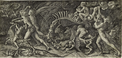 Agostino Musi, “The Carcass (The Witches Procession).” c. 1520–1527