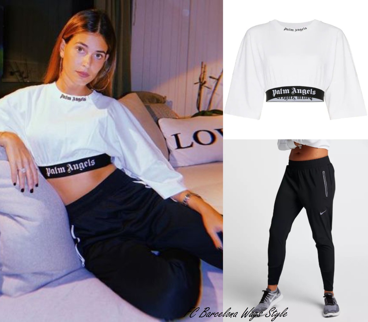 palm angels cropped logo t shirt