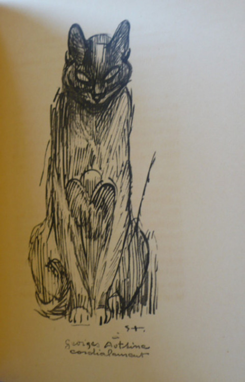 theophile-steinlen: Siamese cat ink drawing, Theophile Steinlen