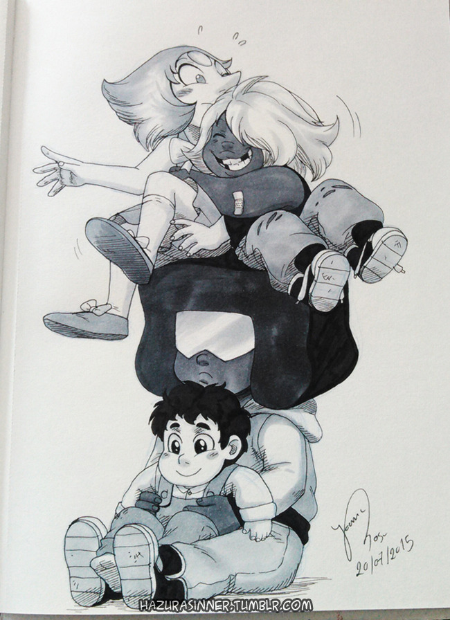 hazurasinner:  Hello everyone! I’m back from my vacation and I bring drawings this