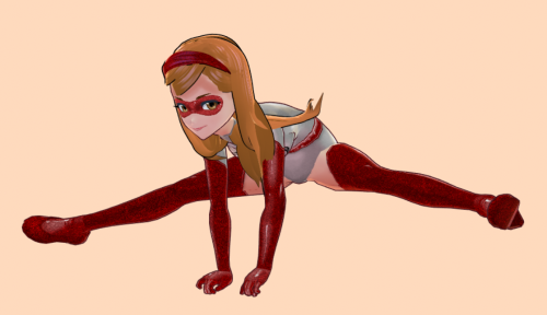 I was teaching myself how to use VRoid and made young!Elastigirl because she’s the most a