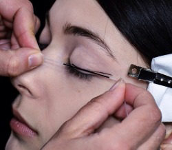 isteiro:  make-up at Anthony Vaccarello S/S