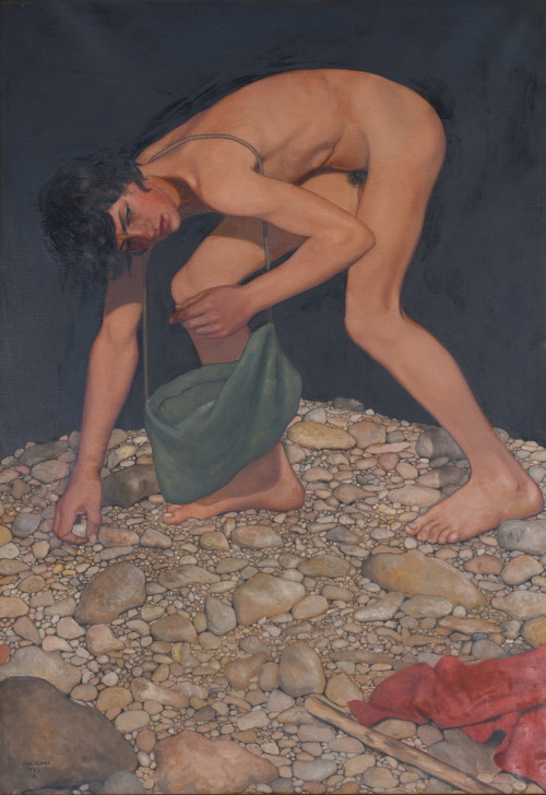 thunderstruck9:Owe Zerge (Swedish, 1894-1983), David, 1923. Oil on canvas, 107 x 74 cm.