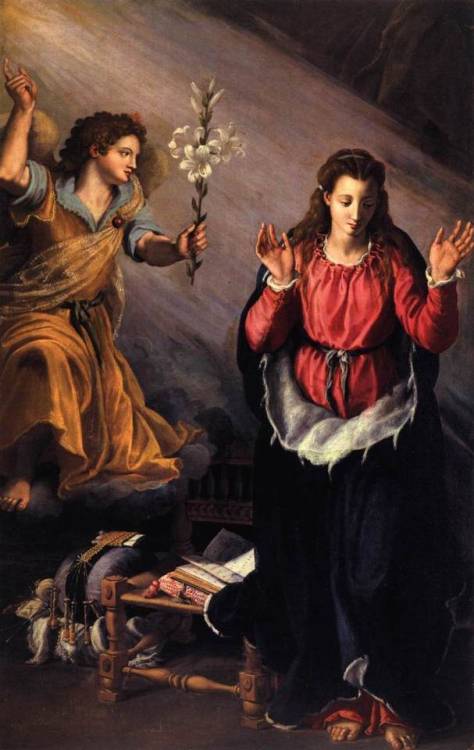 Annunciation (1603). Alessandro Allori (Italian, 1535-1607). Oil on canvas. Galleria dell'Accademia,