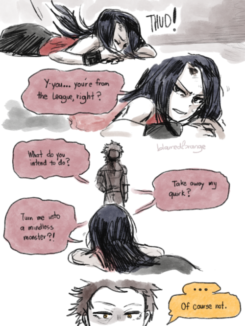 blamedorange:  Since Yaomomo’s quirk is clearly very versatile, I’ve been thinking about this situation where an unwilling Momo is captured and forced by the villains to make weapons for them. Then I realized it wouldn’t really work if she doesn’t