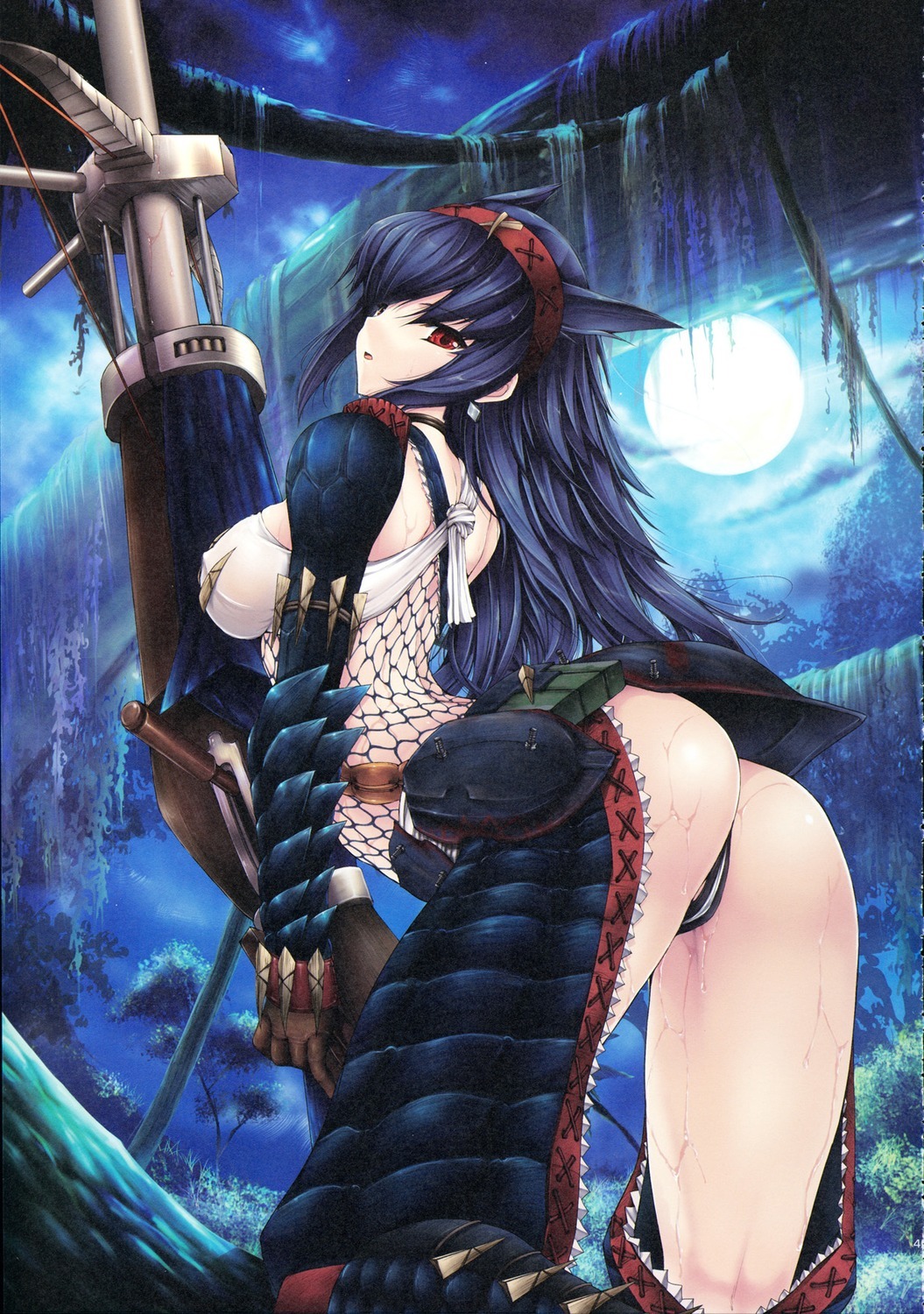animal ears armor ass erect nipples fishnets kizuki aruchu monster hunter naruga