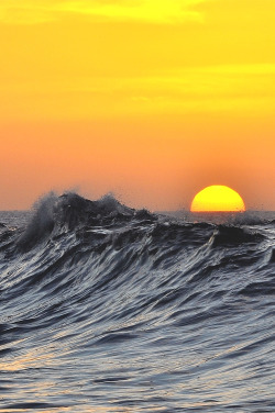 wavemotions:  Sunset and waves by Marcos B