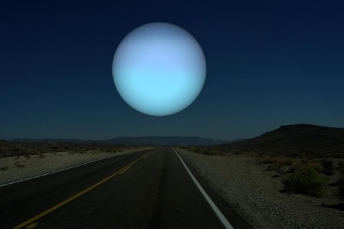 How the sky would look if the planets were as close as the moon