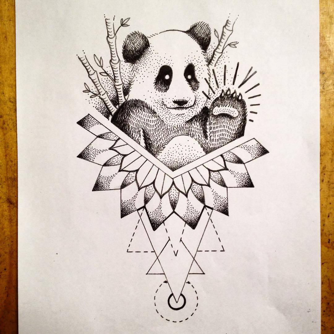 El Inmigrante | Tattoo & Illustration — GOOD FORTUNE PANDA [Having fun  today with this...