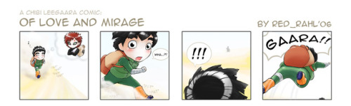 Of Love and Mirage (A LeeGaara chibi comic from the past…)@darkfire-blade:  It’s been so long