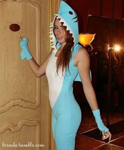 *knock-knock-knock*“Who is it?” asked Mr. Crude.“Candy-gram.”He got up, opened the door and there stood Sabrina in her land shark* costume.“I guess you’re going to eat me now, huh?” he asked with a chuckle.Sabrina