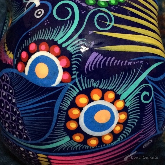 lonequixote:  Birds, Flowers and Skulls (detail) | A detail look at the the colorful