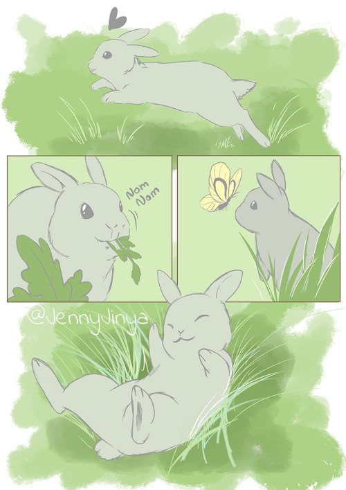 venus–babyy:  jenny-jinya:   Kinda unhappy with this one, had too much story/ideas in my mind, but too few pages lol.  Anyway, the message is still important. Rabbits often suffer from poor  keeping and are often abandoned, especially around Easter
