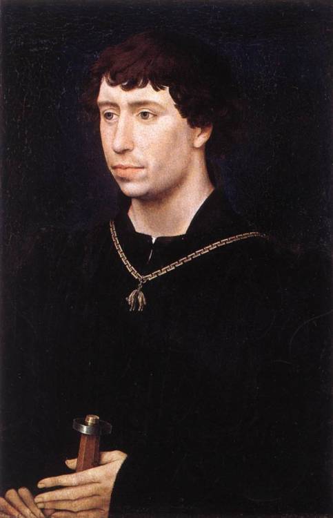 Portrait of Charles the Bold, 1460, Rogier Van Der WeydenMedium: oil,panel