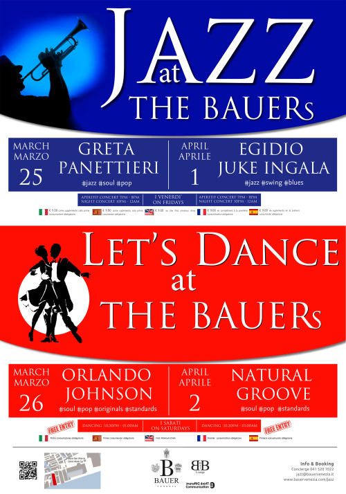 Two ‪weekends‬, two evenings‬, two ‪appoinments. For two weeks ‪Bauer‬ double its appointment, ‪Jazz‬ on Friday and ‪Let’s Dance‬ on Saturday!