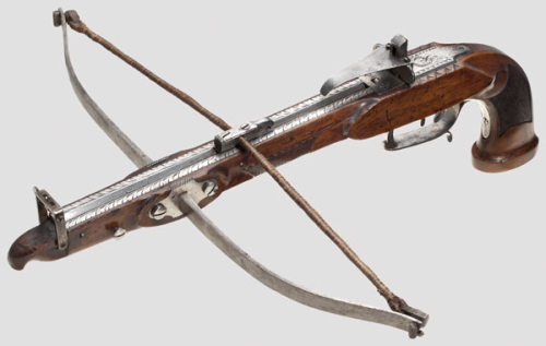 German crossbow pistol, mid 19th century.from Hermann Historica